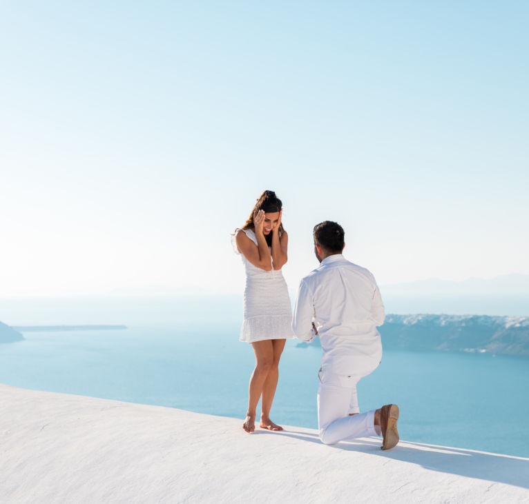 Santorini Imerovigli Proposal Photographer