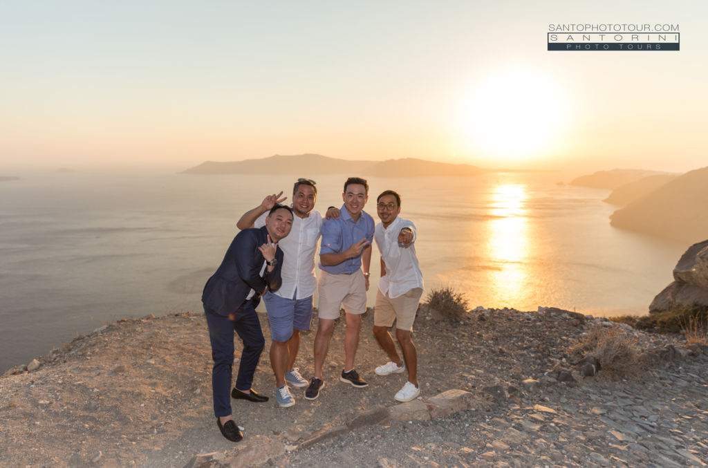 Group Photography in Santorini