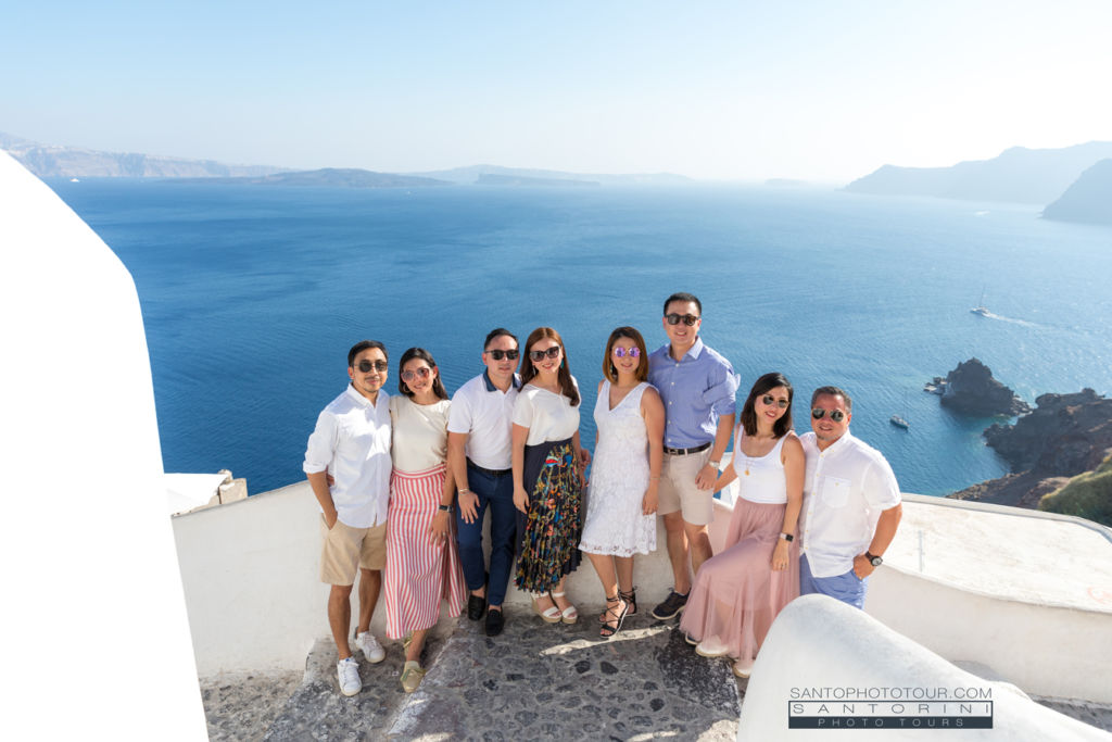 Group Photoshoot in Santorini
