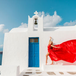 Santorini Flying Dress Red