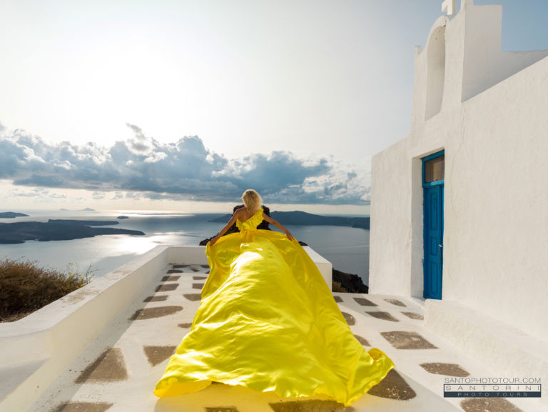 Santorini Flying Dress Yellow