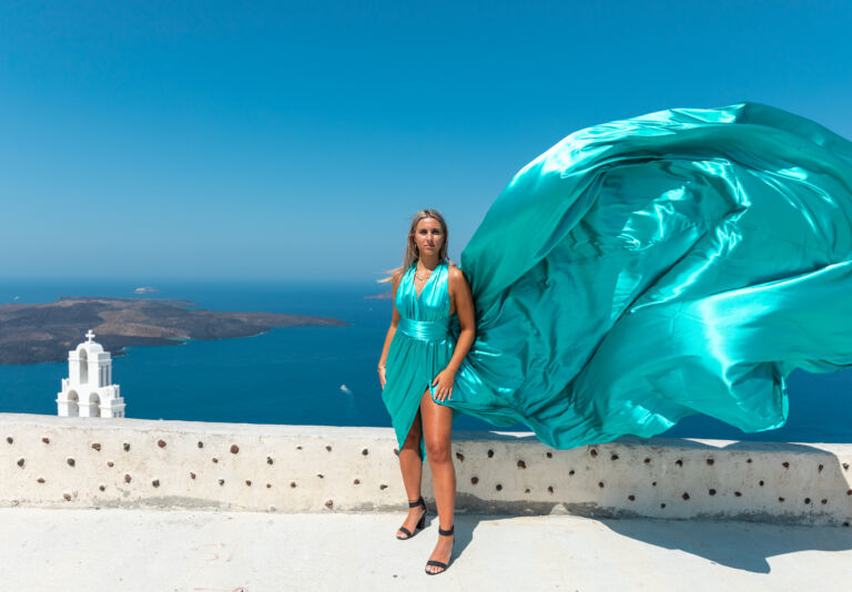 Santorini Flying Dress Turquoise