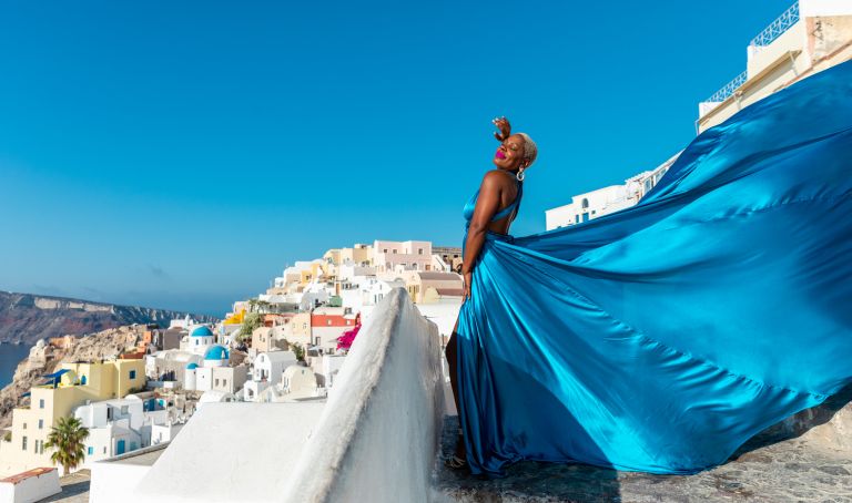 Santorini Flying Dress